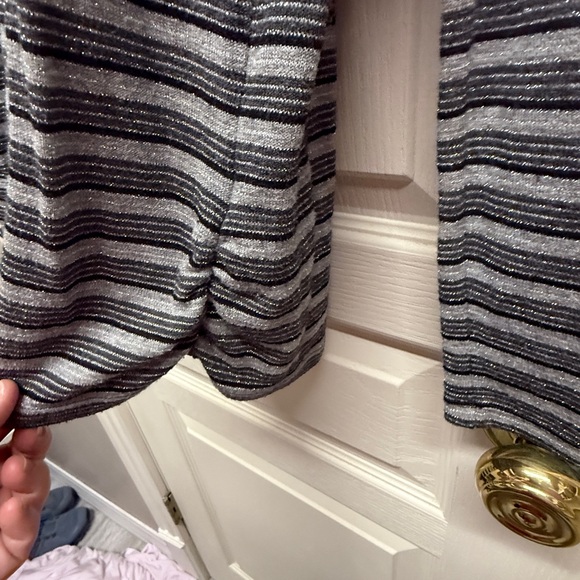 Talbots Gray and Black Striped Long Sleeve Tee - Picture 4 of 4